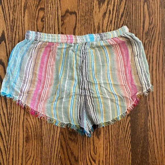 NWT Elan Small Short Shorts Bohemian Style Drawstring Tassles - Picture 3 of 5